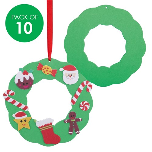 Foam Wreaths - Pack of 10