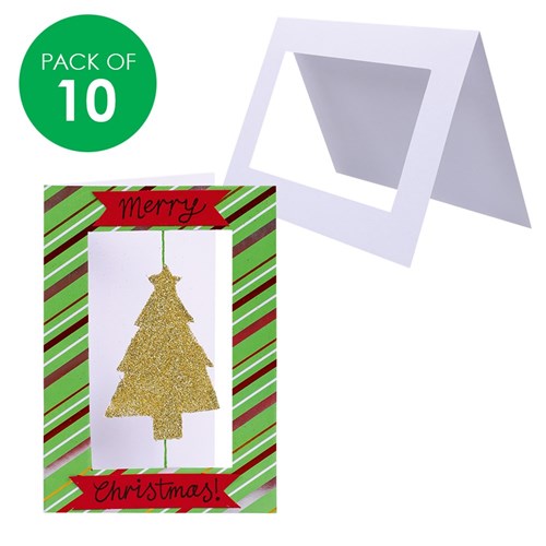 Cardboard Frame Greeting Cards - White - Pack of 10