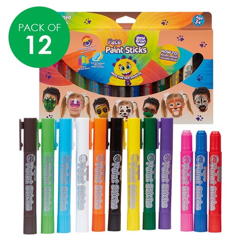 Little Brian Face Paint Sticks - Classic - Pack of 12