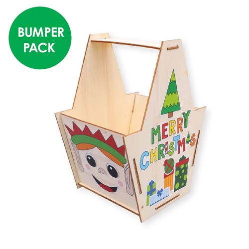 Wooden Christmas Character Baskets Bumper Pack