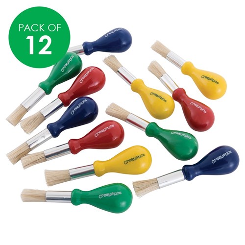 Creatistics Stubby Paint Brushes - Pack of 12