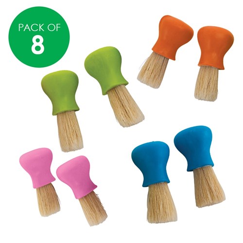 Creatistics Easi-Grip Stubby Paint Brushes - Pack of 8