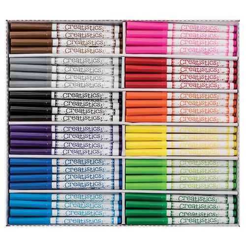 Creatistics Slim Coloured Markers Classpack - Pack of 240