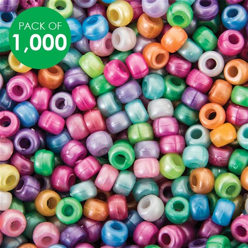 Creatistics Pearl Pony Beads - Pack of 1,000