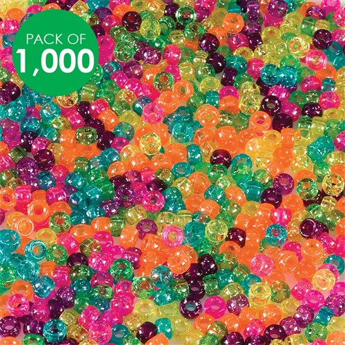 Creatistics Mini Jelly Pony Beads - Pack of 1,000