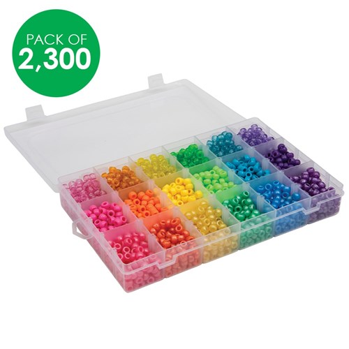 Creatistics Rainbow Beads - Pack of 2,300