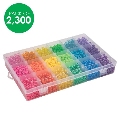 Creatistics Rainbow Beads - Pack of 2,300