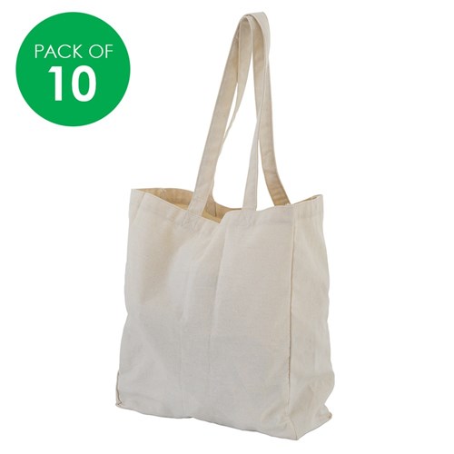 Creatistics Calico Shopping Bags - Pack of 10