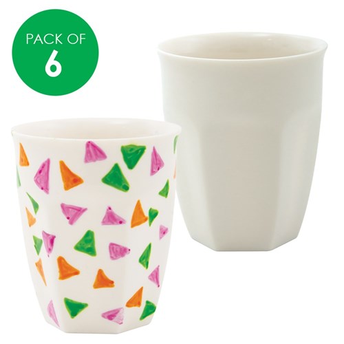 Creatistics Porcelain Latte Mugs - Pack of 6