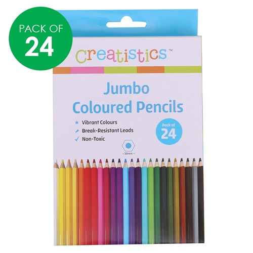 Creatistics Jumbo Hexagonal Pencils - Pack of 24