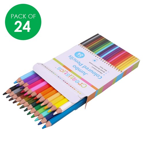 Creatistics Jumbo Hexagonal Pencils - Pack of 24