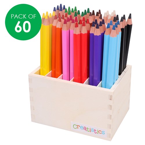 Creatistics Jumbo Hexagonal Pencils - Pack of 60