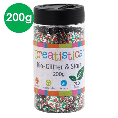 Creatistics Bio-Glitter & Stars - Christmas - 200g