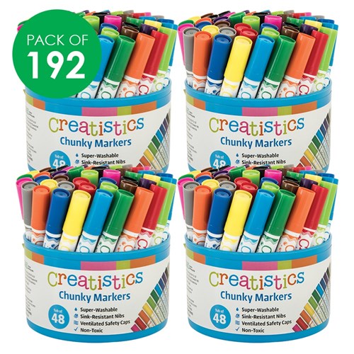 Creatistics Chunky Markers Kit - 192 Markers