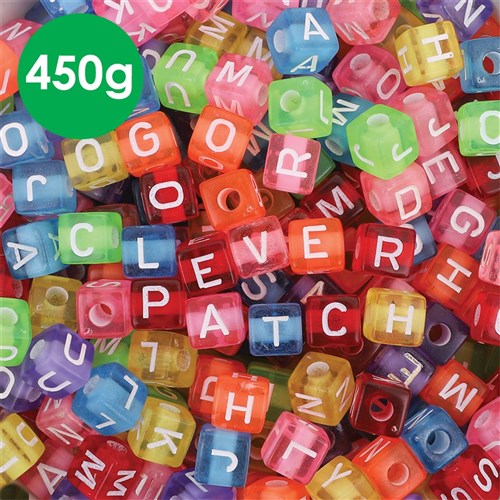 Alphabet Beads - Cube - 450g Tub