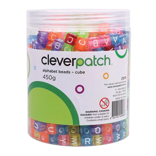 Alphabet Beads - Cube - 450g Tub