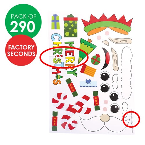 FACTORY SECONDS Christmas Character Stickers - Pack of 290