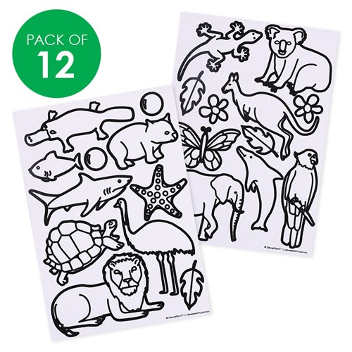 Fuzzy Art Stickers - Pack of 12 Sheets