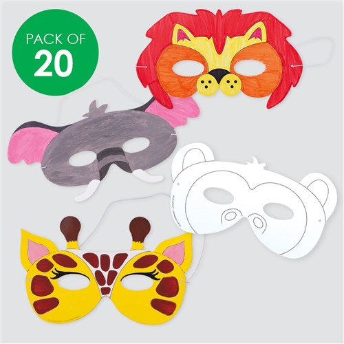 Cardboard Masks - Jungle Animals - Pack of 20