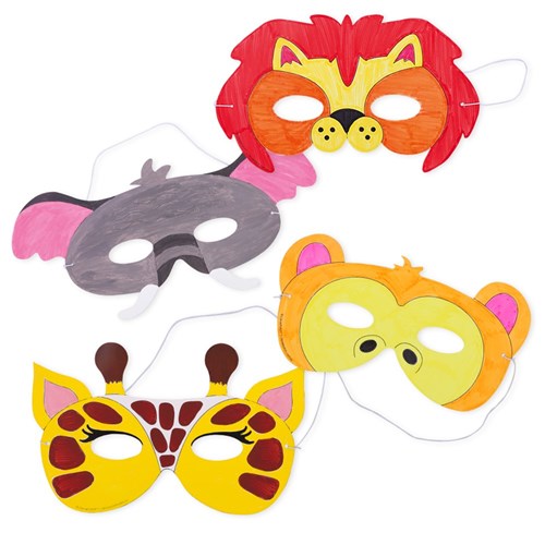 Cardboard Masks - Jungle Animals - Pack of 20