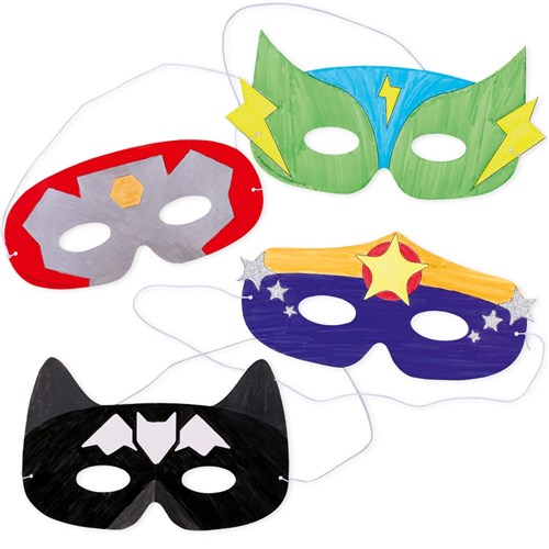 Cardboard Masks - Super Heroes - Pack of 20