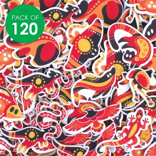 Large Foam Indigenous Designed Stickers - Pack of 120