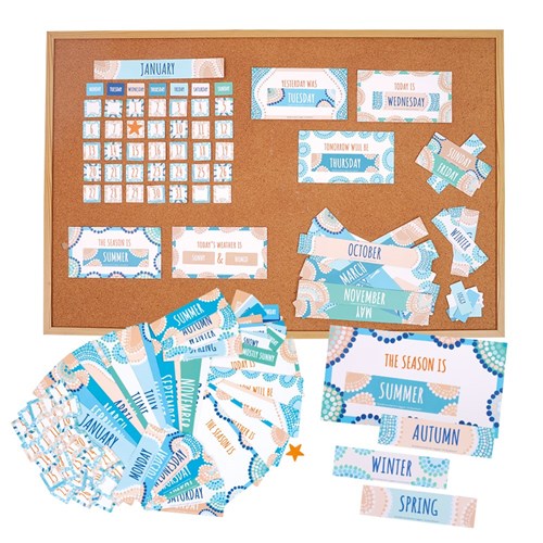 Indigenous Designed Calendar Bulletin Board Set