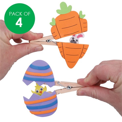 Easter Peg Characters CleverKit Multi Pack - Pack of 4