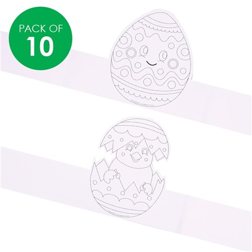 Cardboard Easter Crowns - Pack of 10