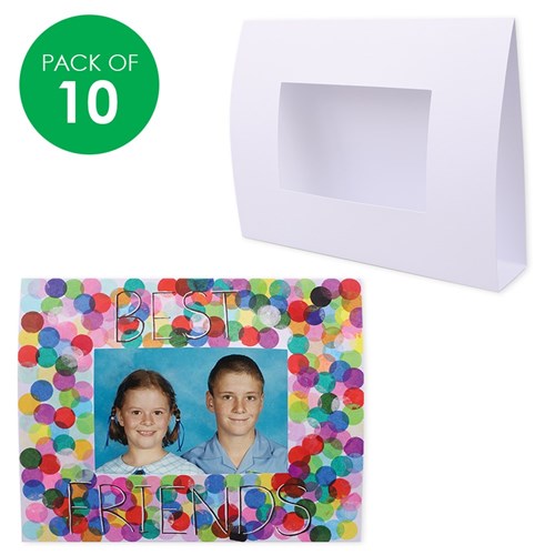 Cardboard Stand Up Frames - White - Pack of 10