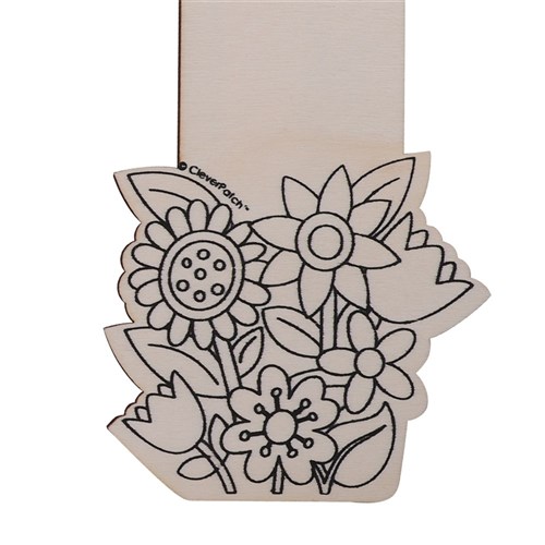 FACTORY SECONDS Wooden Bookmarks - Flowers - Pack of 10