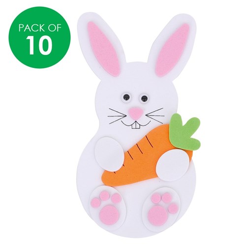 Small Foam Easter Bunnies - Pack of 10