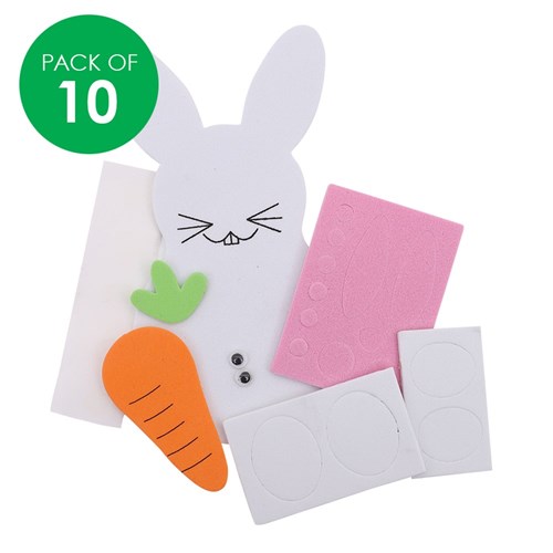 Small Foam Easter Bunnies - Pack of 10