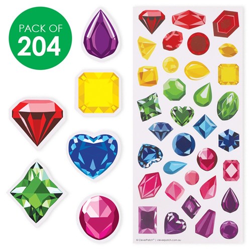 Gemstone Stickers - Pack of 204