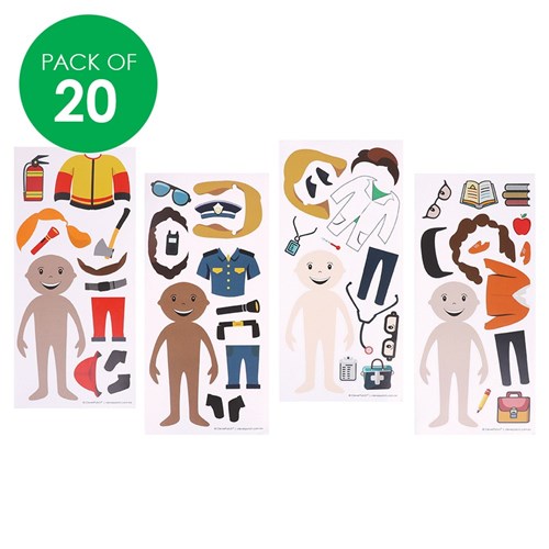 Layered Character Stickers - Community Heroes - Pack of 20 Sheets