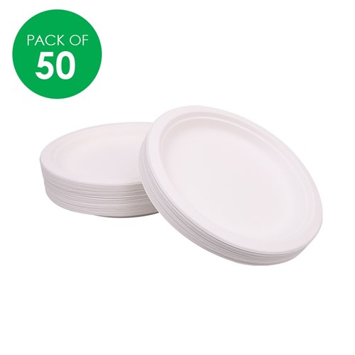 Sugarcane Eco Plates - Small - Pack of 50