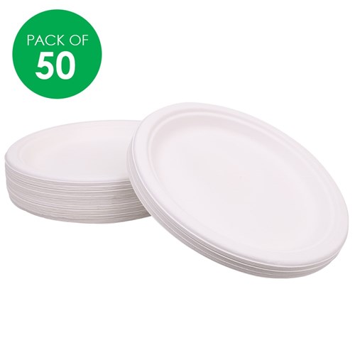 Sugarcane Eco Plates - Large - Pack of 50