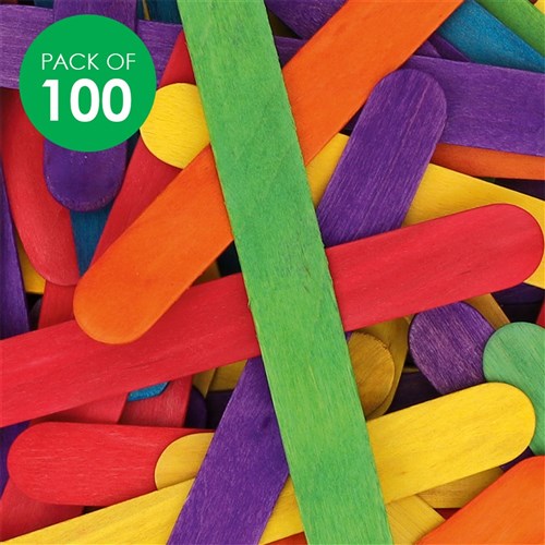 Giant Popsticks - Coloured - Pack of 100