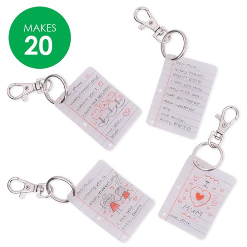 Shrink Film Letter Keyrings Group Pack