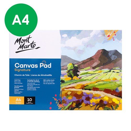 Mont Marte Canvas Pad - A4 - 10 Sheets