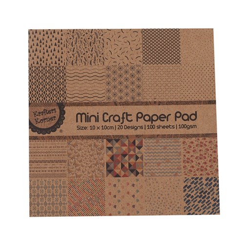 Mini Patterned Kraft Paper Pad - 100 Sheets