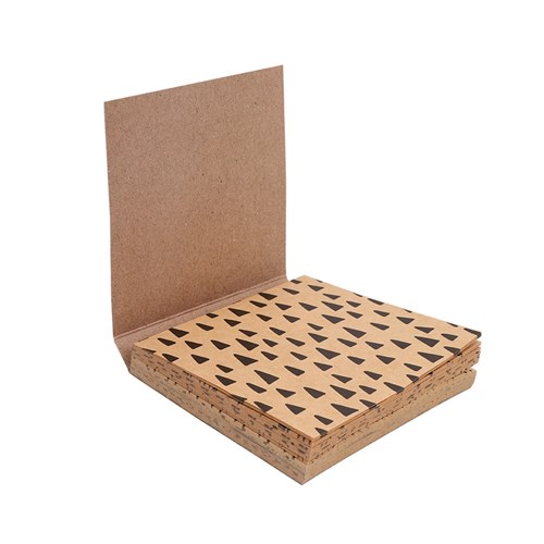 Mini Patterned Kraft Paper Pad - 100 Sheets