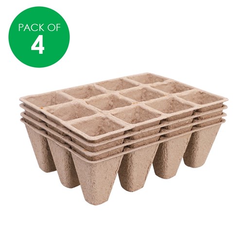 Recycled Paper Seed Trays - Pack of 4