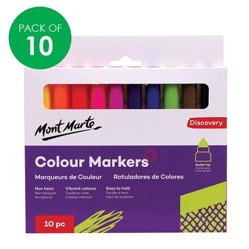 Mont Marte Coloured Markers - Pack of 10