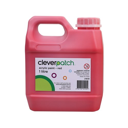 CleverPatch Acrylic Paint - Red - 1 Litre