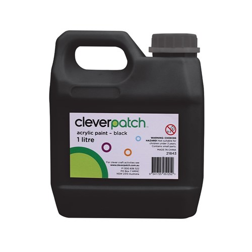 CleverPatch Acrylic Paint - Black - 1 Litre