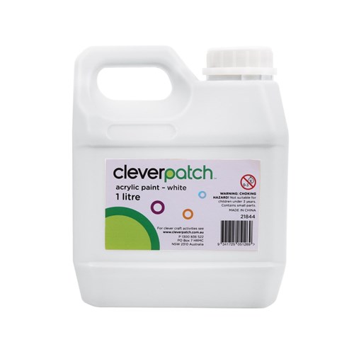 CleverPatch Acrylic Paint - White - 1 Litre