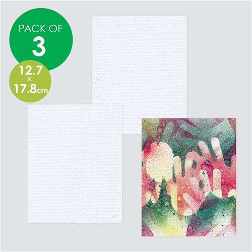 Canvas Panel Art Boards - 12.7 x 17.8cm - Pack of 3