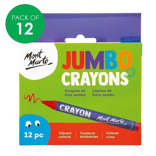 Mont Marte Jumbo Crayons - Pack of 12