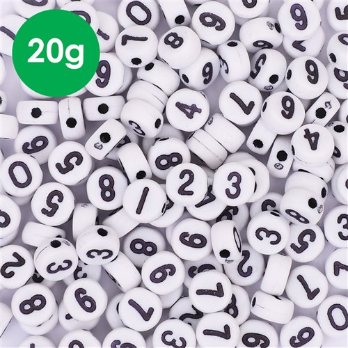 Number Pony Beads - 20g Pack